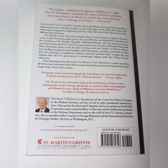 EUC Paperback book The Hundred Year Marathon - Michael Pillsbury - Picture 3 of 3